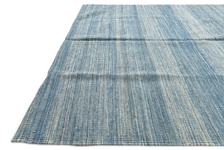4' 8 x 10' 8 Hand Woven Kilim Modern Wool Runner Rug