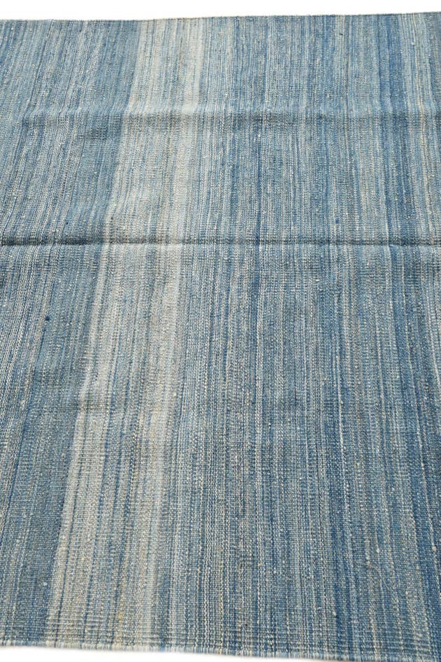 Detail image of 4' 8 x 10' 8 Hand Woven Kilim Modern Wool Runner Rug