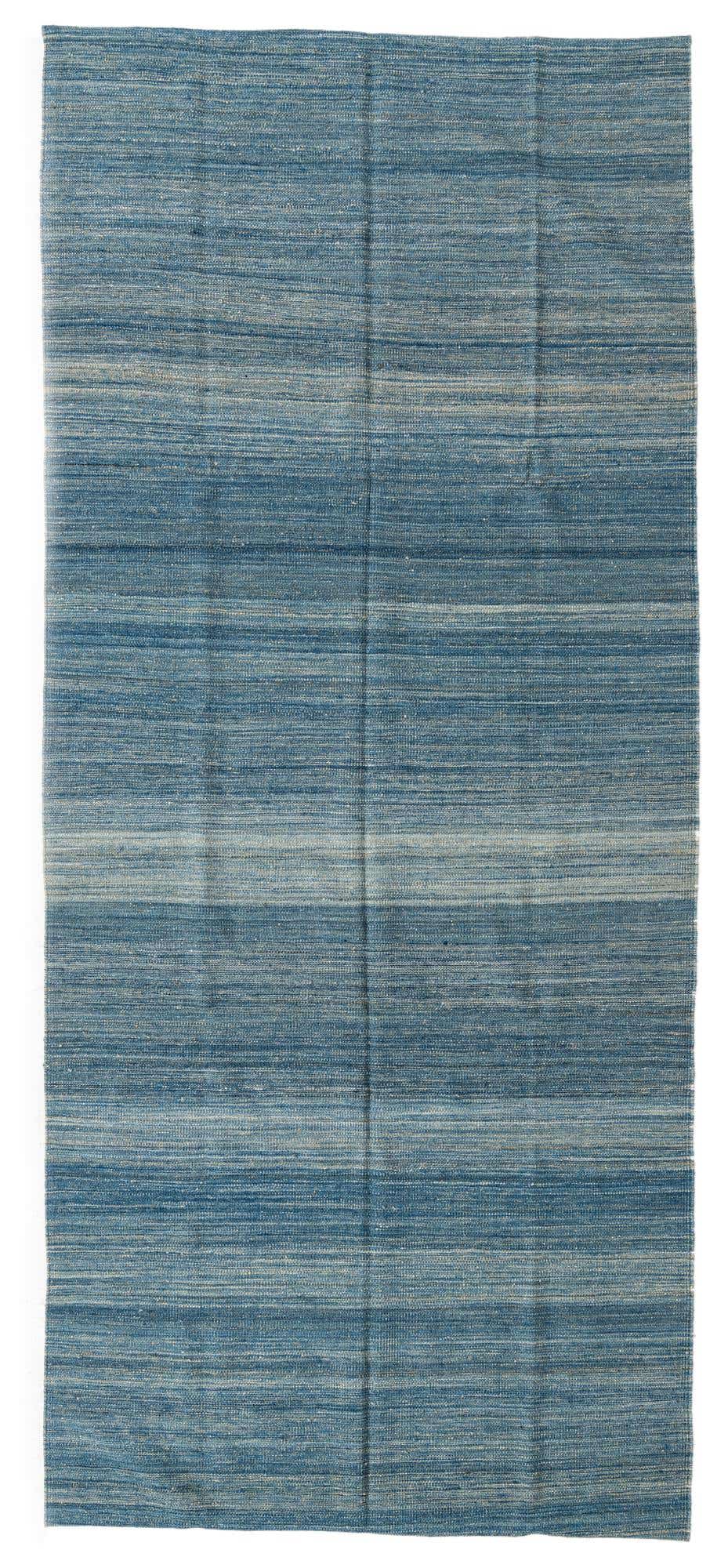 4' 8 x 10' 8 Hand Woven Kilim Modern Wool Runner Rug