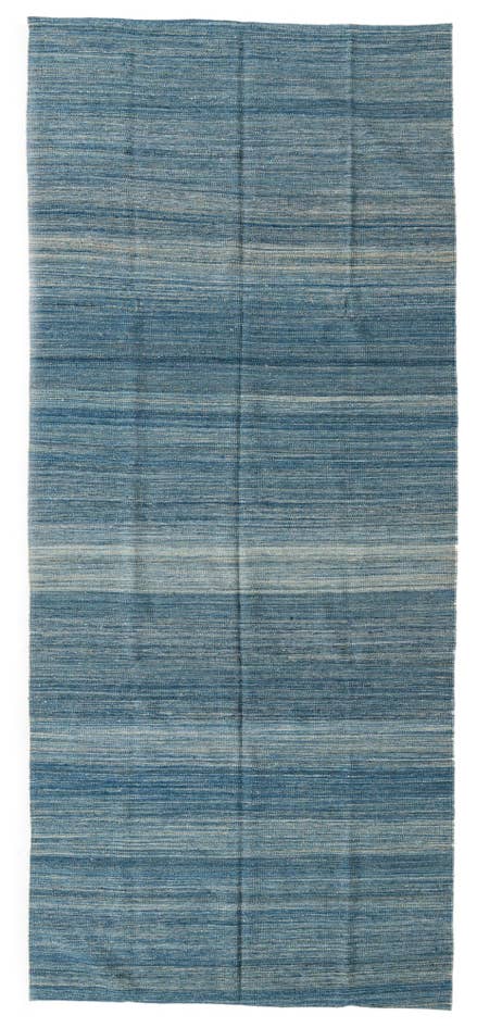 Detail image of 4' 8 x 10' 8 Hand Woven Kilim Modern Wool Runner Rug
