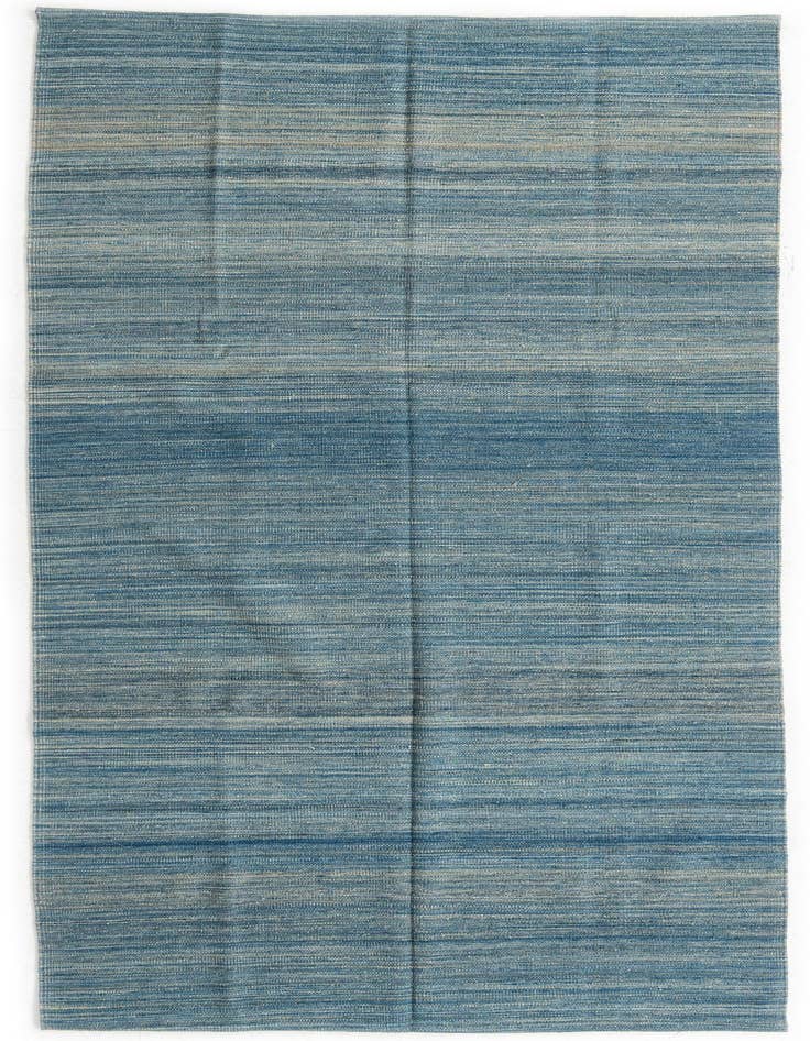 Detail image of 4' 8 x 10' 9 Hand Woven Kilim Modern Wool Runner Rug