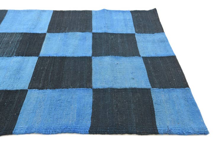 Detail image of 2' 6 x 11' 5 Hand Woven Kilim Modern Wool Runner Rug