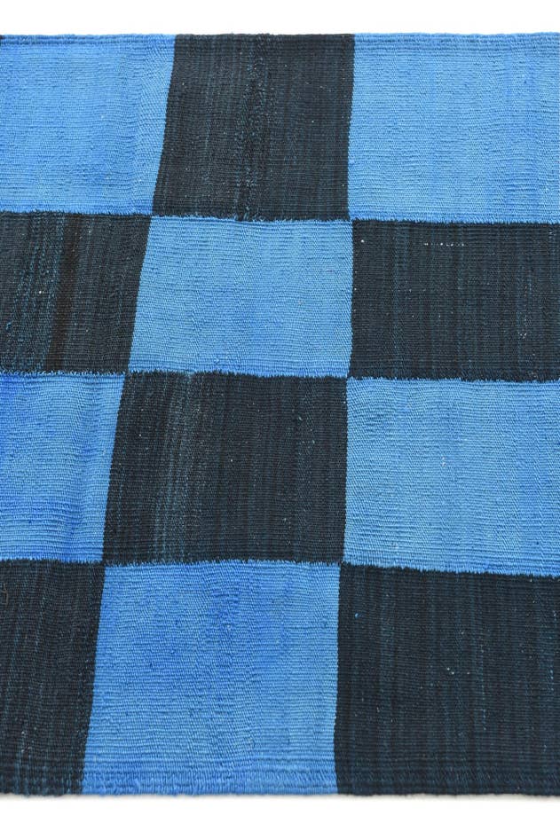 Detail image of 2' 6 x 11' 5 Hand Woven Kilim Modern Wool Runner Rug