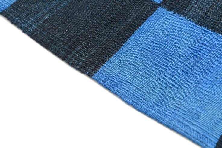Detail image of 2' 6 x 11' 5 Hand Woven Kilim Modern Wool Runner Rug
