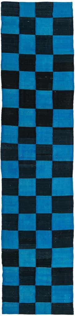 2' 6 x 11' 5 Hand Woven Kilim Modern Wool Runner Rug