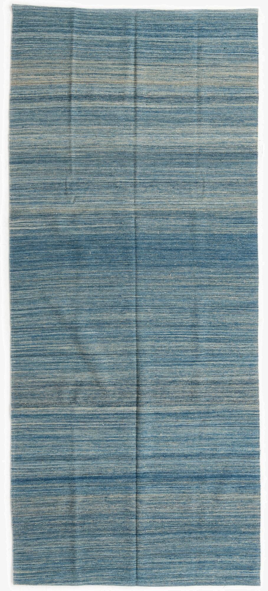 4' 8 x 10' 9  Hand Woven Kilim Modern Wool Runner Rug