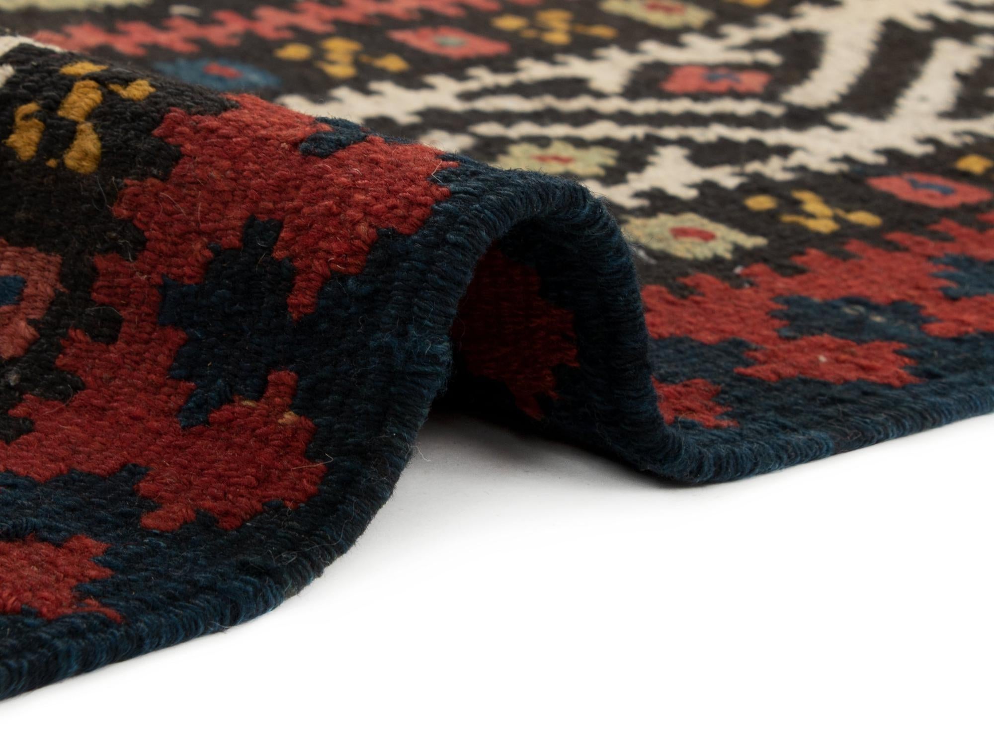 4' 1 x 10' 6 Kilim Wool Runner Rug