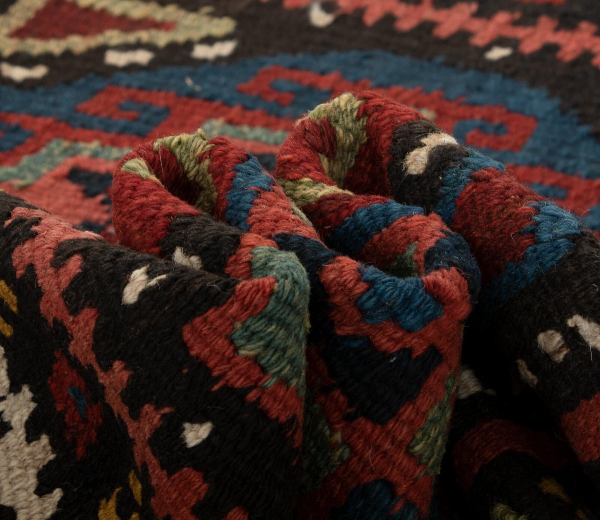 4' 1 x 10' 6 Kilim Wool Runner Rug