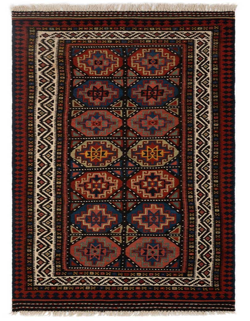 4' 1 x 10' 6 Kilim Wool Runner Rug