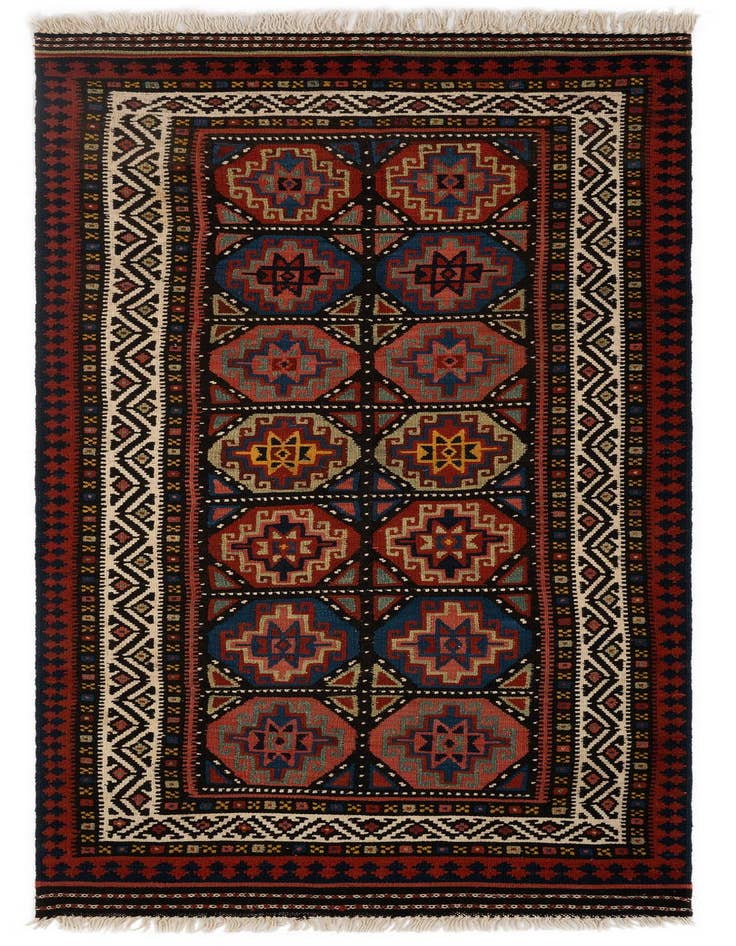 Detail image of 4' 1 x 10' 6 Kilim Wool Runner Rug