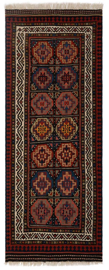 Detail image of 4' 1 x 10' 6 Kilim Wool Runner Rug