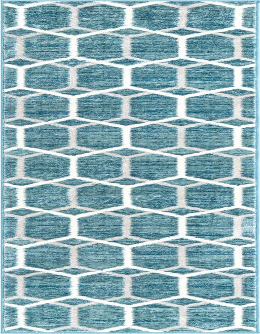 Detail image of 2' x 8' Lattice Trellis Runner Rug