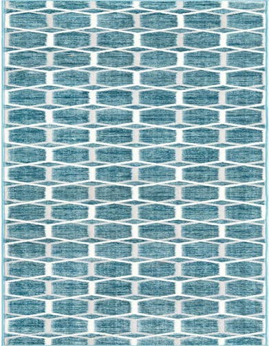Detail image of 2' 7 x 13' Lattice Trellis Runner Rug