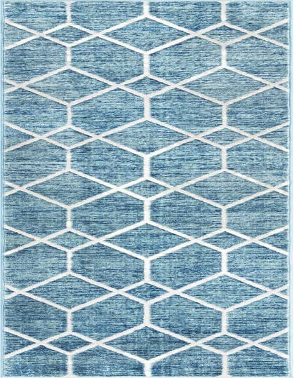 Detail image of 2' 7 x 13' Lattice Trellis Runner Rug