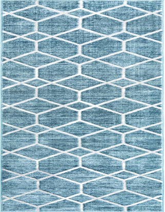Detail image of 2' 7 x 16' 5 Lattice Trellis Runner Rug
