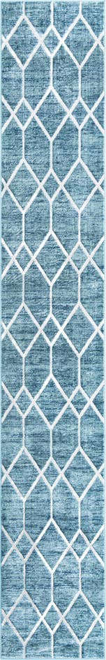 Detail image of 2' 7 x 16' 5 Lattice Trellis Runner Rug
