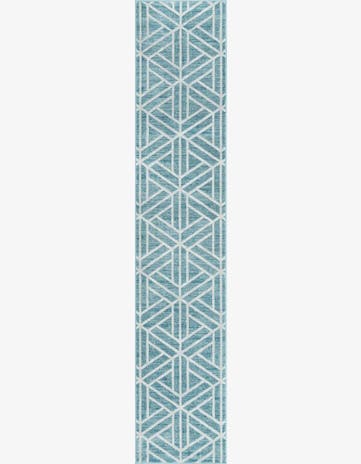 2' 7 x 13' Lattice Trellis Runner Rug