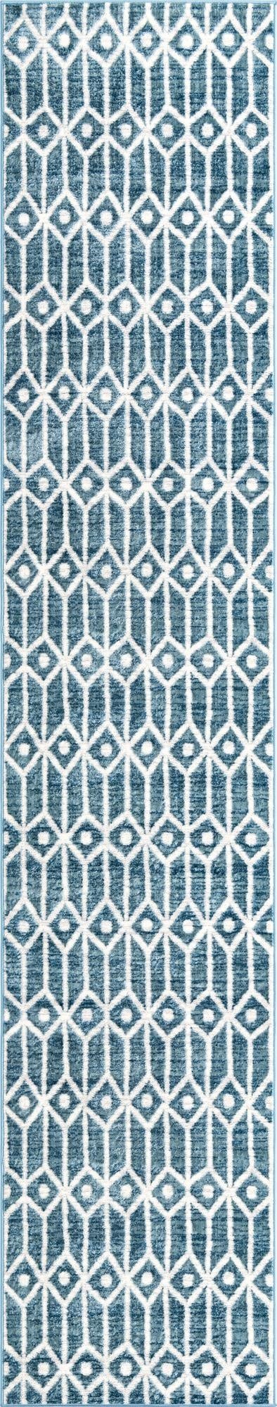 2' 7 x 13' Lattice Trellis Runner Rug