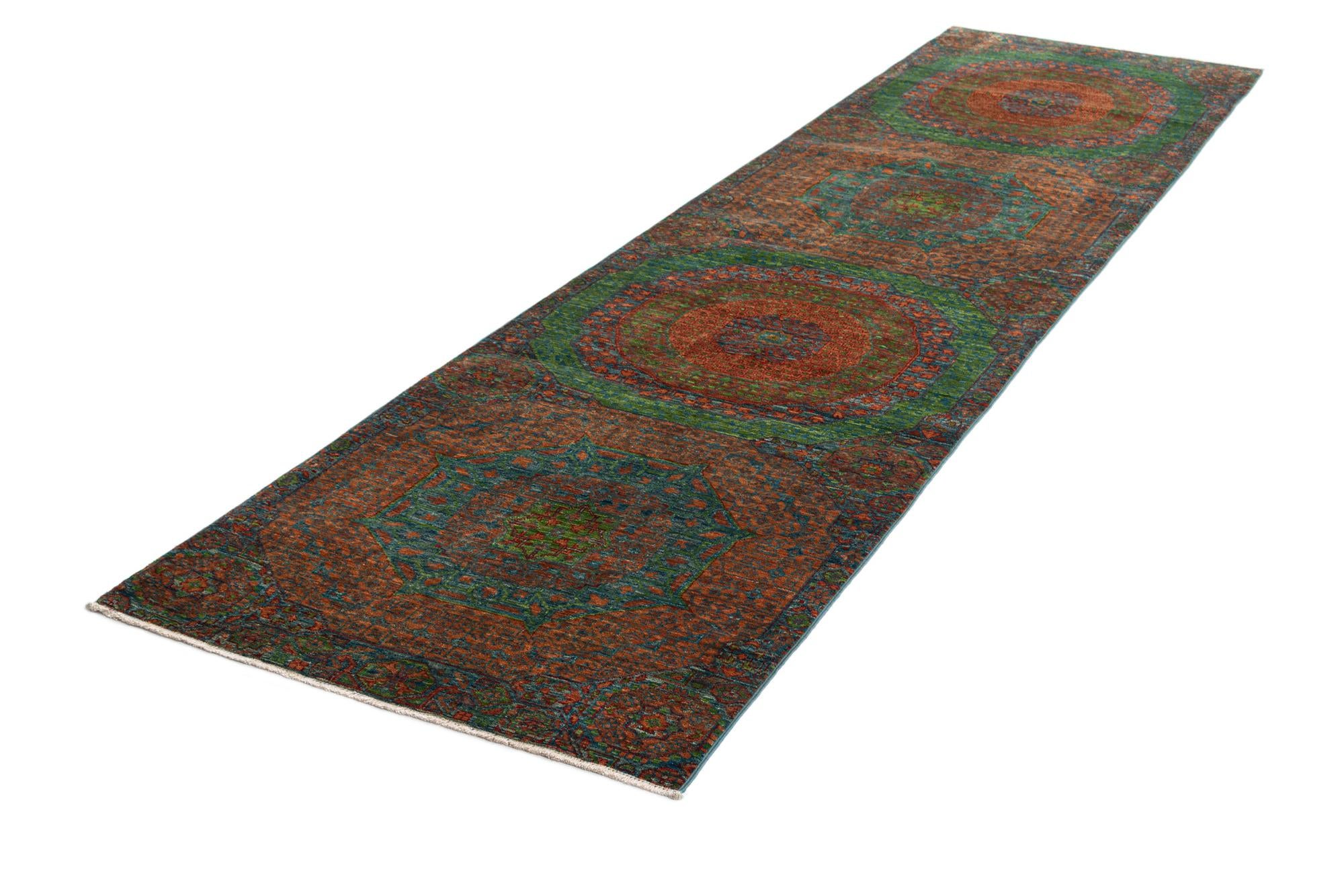 2' 7 x 9' 10 Mamluk Wool Runner Rug
