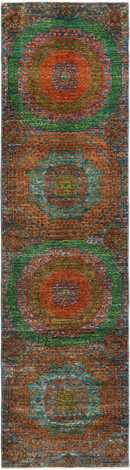 2' 7 x 9' 10 Mamluk Wool Runner Rug