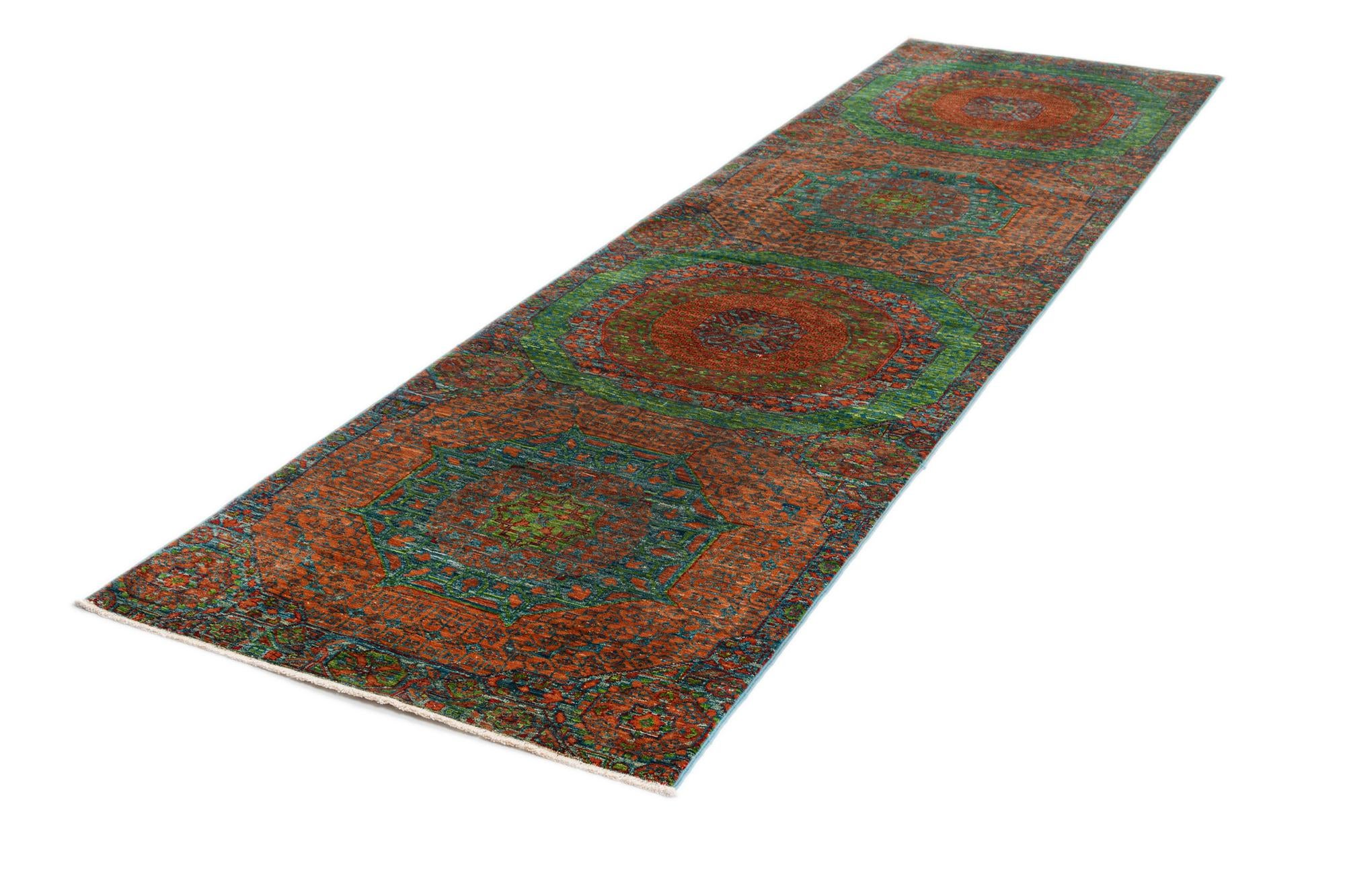 2' 8 x 9' 10 Mamluk Wool Runner Rug