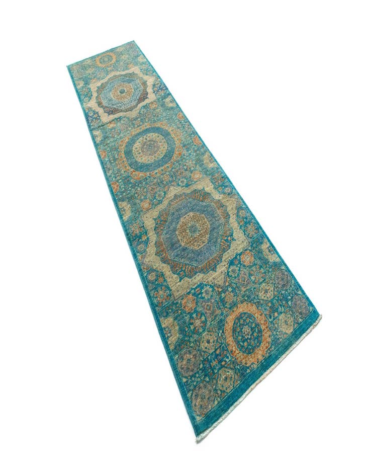 Detail image of 2' 7 x 9' 9 Mamluk Wool Runner Rug