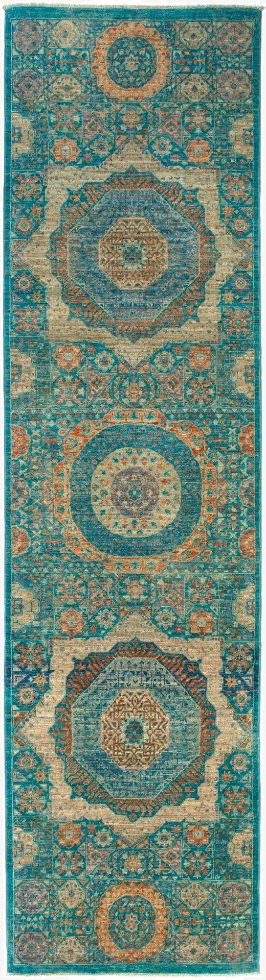 2' 7 x 9' 9 Mamluk Wool Runner Rug