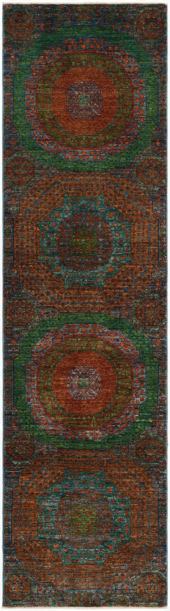 2' 8 x 9' 10 Mamluk Wool Runner Rug
