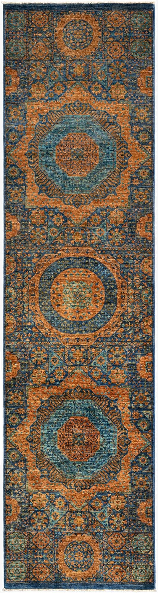 2' 7 x 9' 11 Mamluk Wool Runner Rug