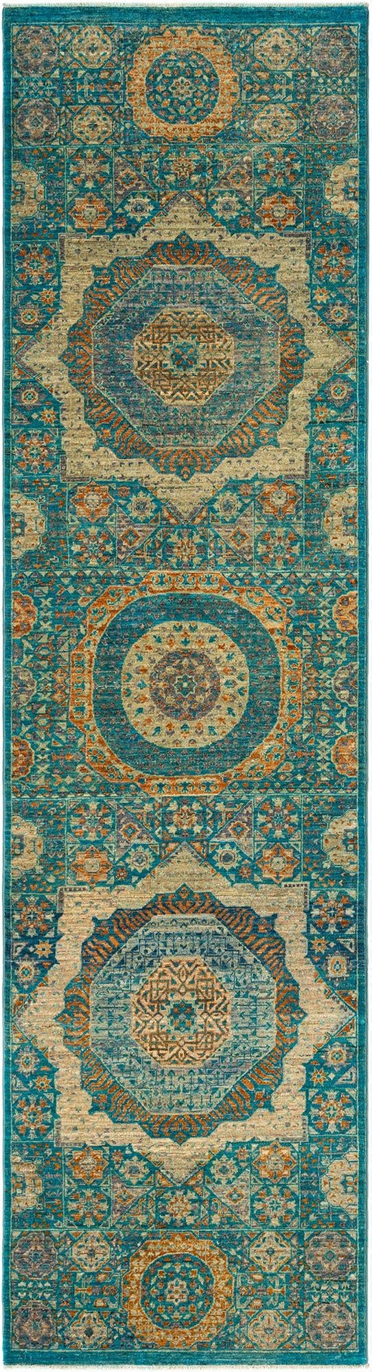 2' 7 x 9' 10 Mamluk Wool Runner Rug