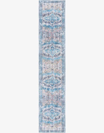 Blue Washable Mangata Runner Rug