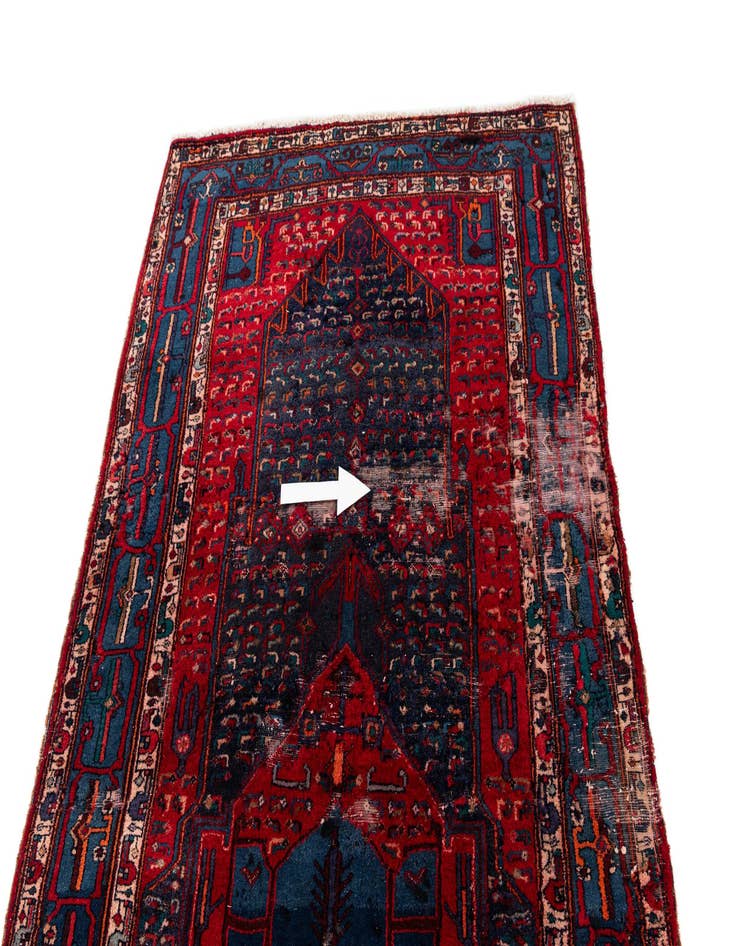 Detail image of 4' 10 x 10' 8  Hand Knotted Meshkin Persian Wool Runner Rug