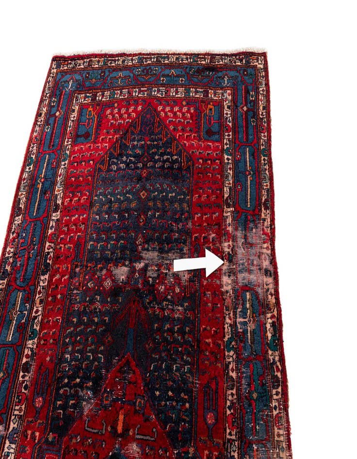 Detail image of 4' 10 x 10' 8  Hand Knotted Meshkin Persian Wool Runner Rug