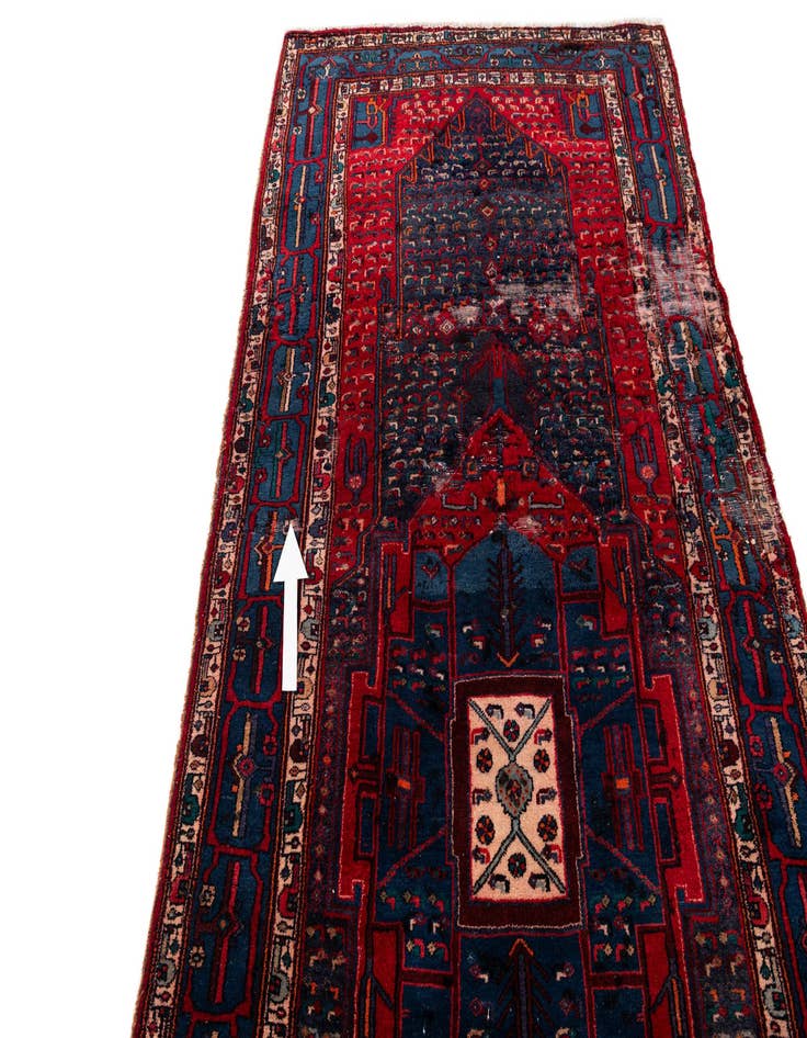 Detail image of 4' 10 x 10' 8  Hand Knotted Meshkin Persian Wool Runner Rug