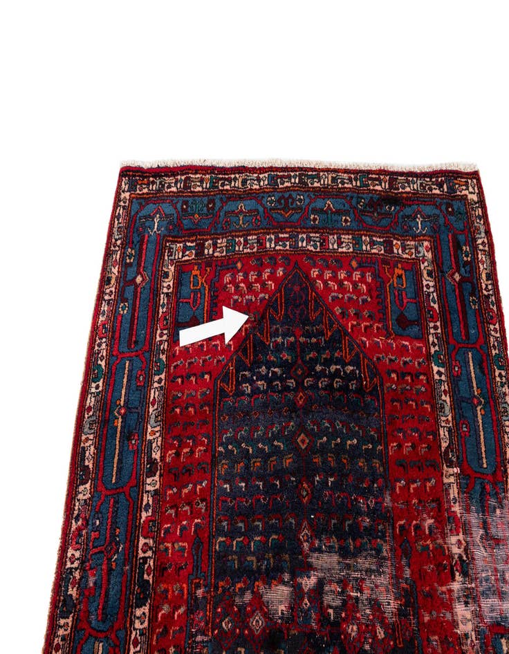 Detail image of 4' 10 x 10' 8  Hand Knotted Meshkin Persian Wool Runner Rug
