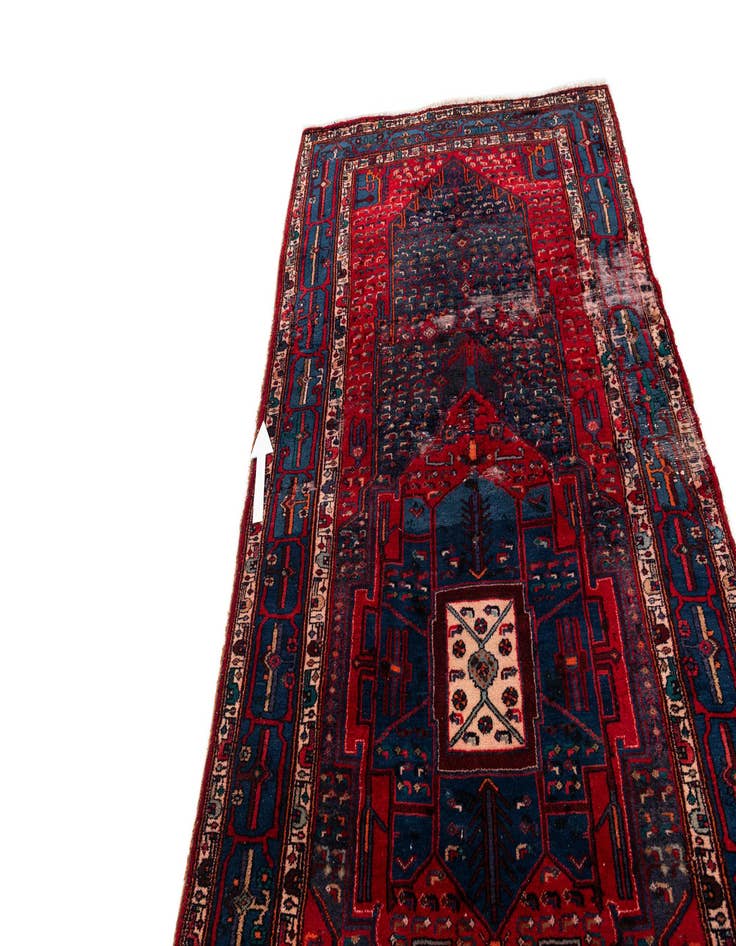 Detail image of 4' 10 x 10' 8  Hand Knotted Meshkin Persian Wool Runner Rug