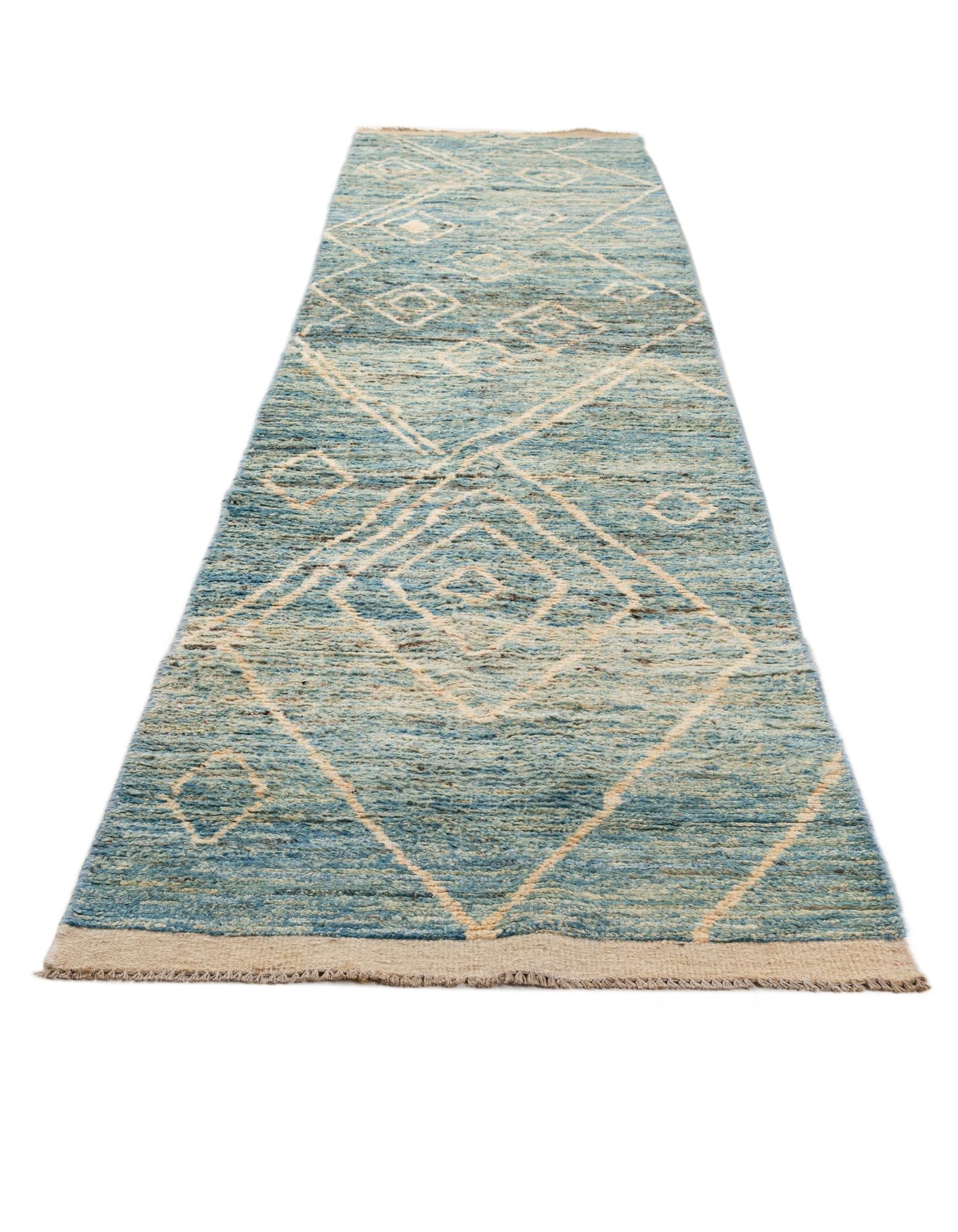 2' 10 x 16' 4 Hand Knotted Moroccan Wool Runner Rug