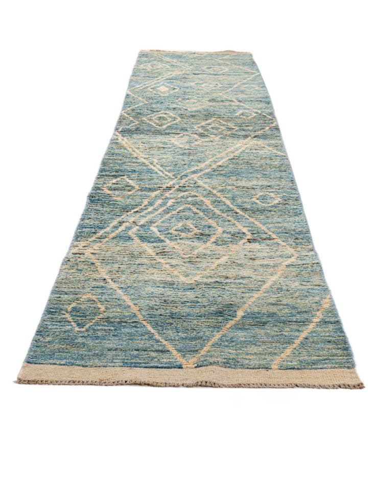 Detail image of 2' 10 x 16' 4  Hand Knotted Moroccan Wool Runner Rug