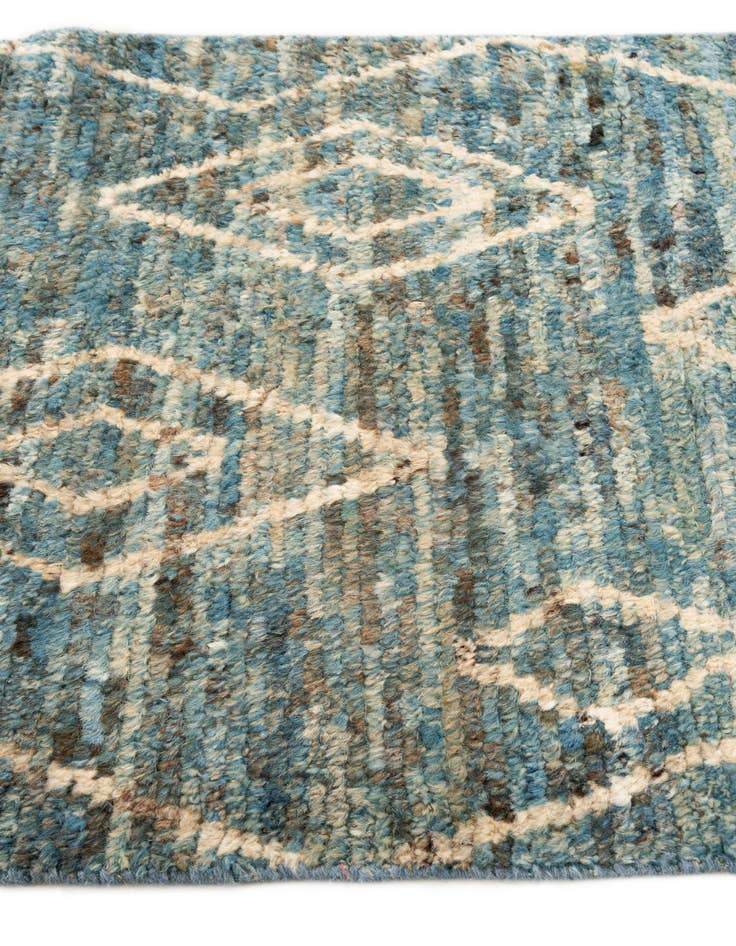 Detail image of 2' 10 x 16' 4  Hand Knotted Moroccan Wool Runner Rug