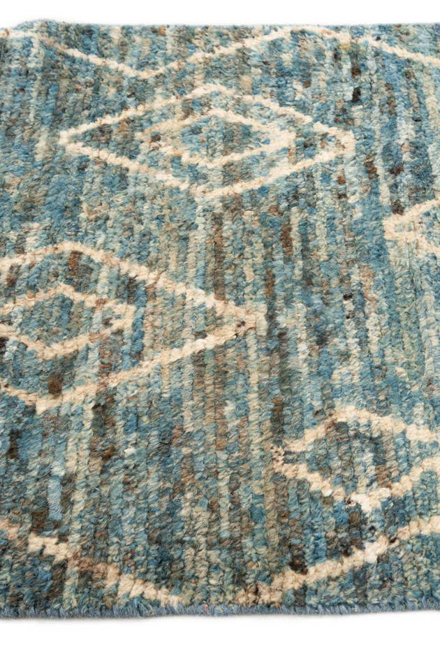 Detail image of 2' 10 x 16' 4 Hand Knotted Moroccan Wool Runner Rug