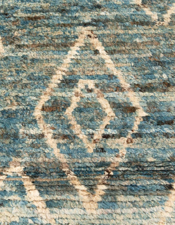 Detail image of 2' 10 x 16' 4  Hand Knotted Moroccan Wool Runner Rug