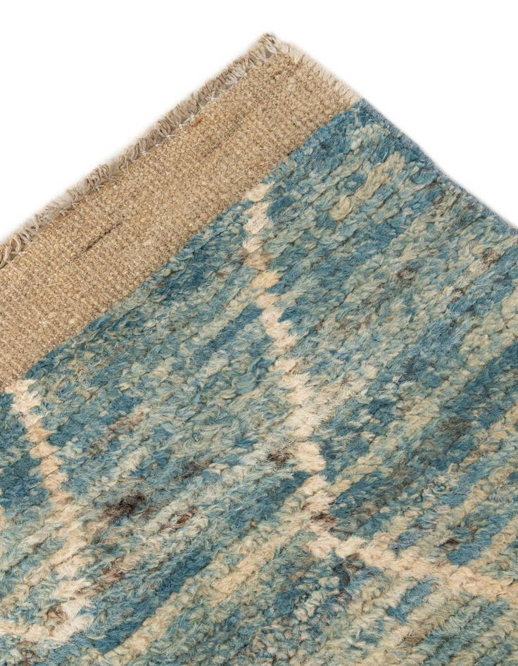 Detail image of 2' 10 x 16' 4  Hand Knotted Moroccan Wool Runner Rug