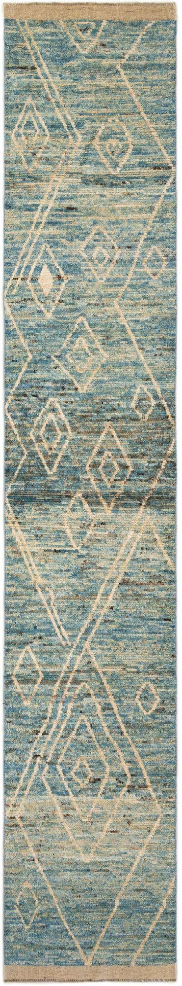 2' 10 x 16' 4 Hand Knotted Moroccan Wool Runner Rug