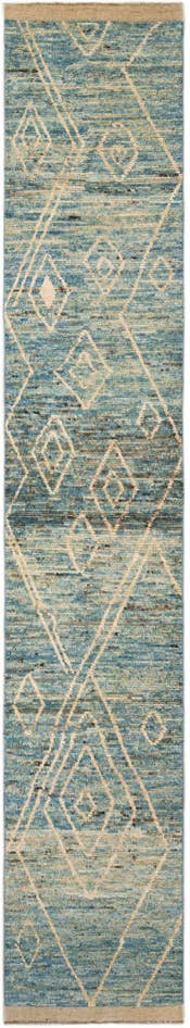 Detail image of 2' 10 x 16' 4 Hand Knotted Moroccan Wool Runner Rug