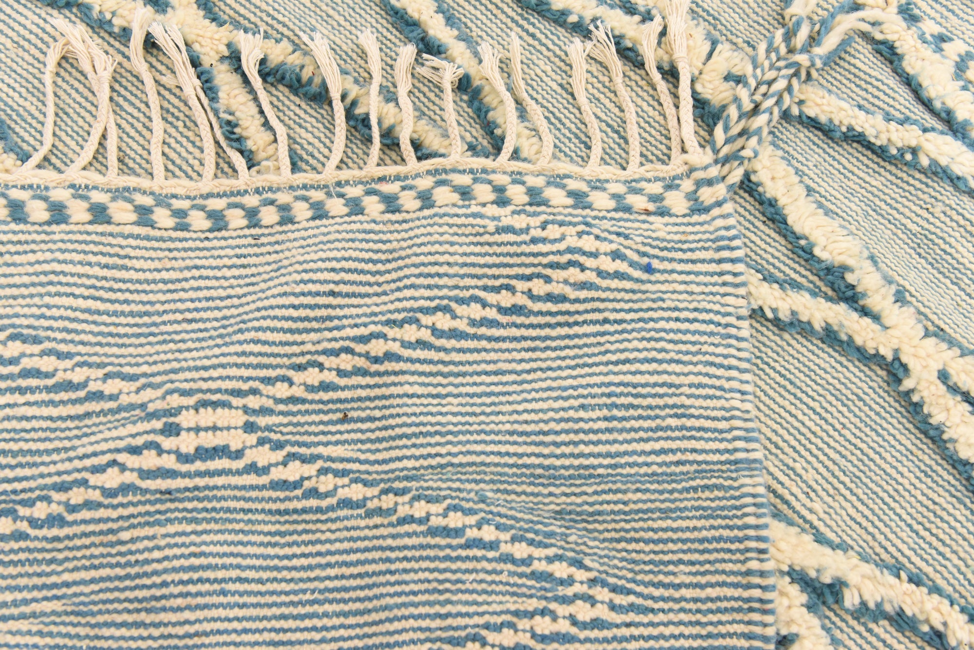 4' 8 x 9' 7 Hand Knotted Moroccan Wool Runner Rug
