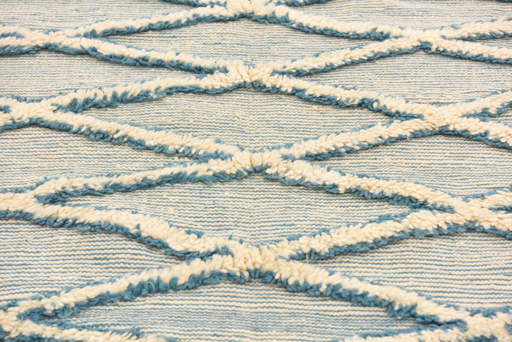 4' 8 x 9' 7 Hand Knotted Moroccan Wool Runner Rug