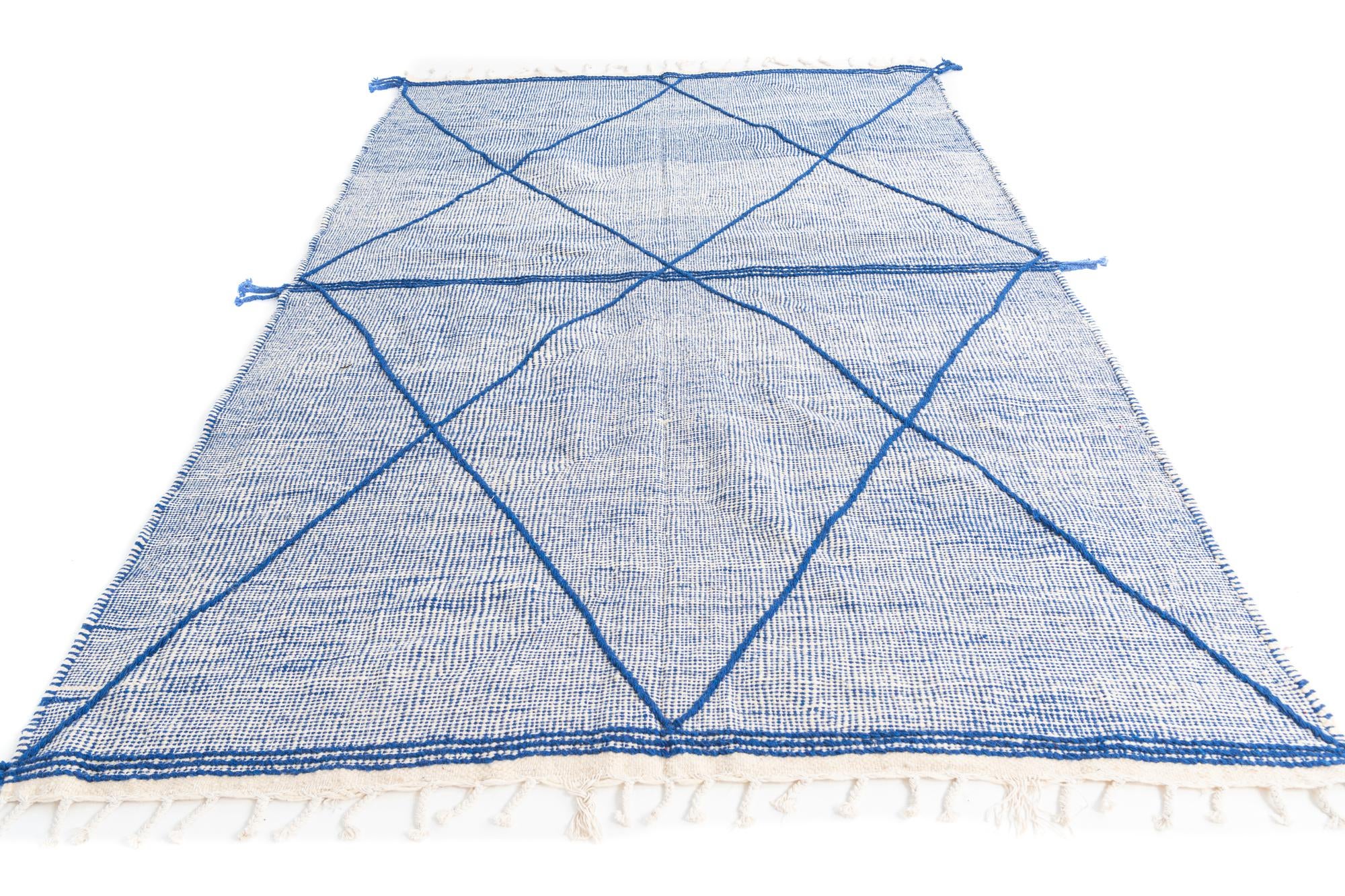 5' 2 x 9' 7 Hand Knotted Moroccan Wool Runner Rug