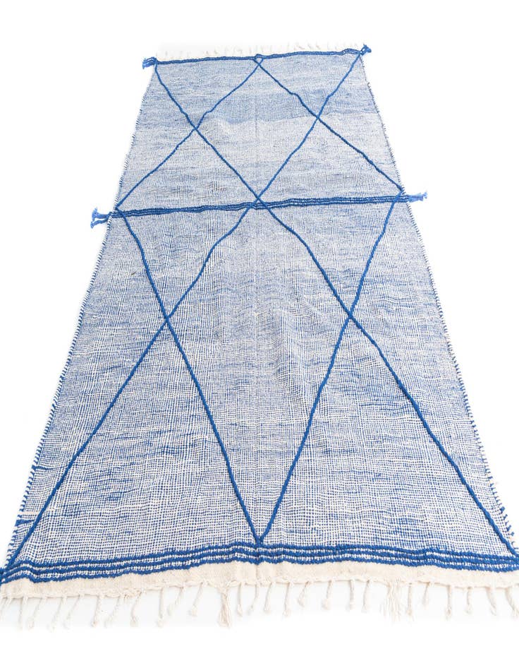 Detail image of 5' 2 x 9' 7  Hand Knotted Moroccan Wool Runner Rug