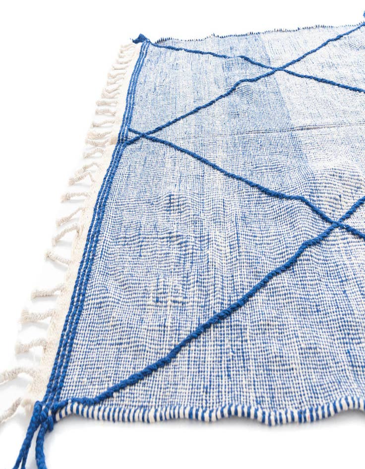 Detail image of 5' 2 x 9' 7  Hand Knotted Moroccan Wool Runner Rug