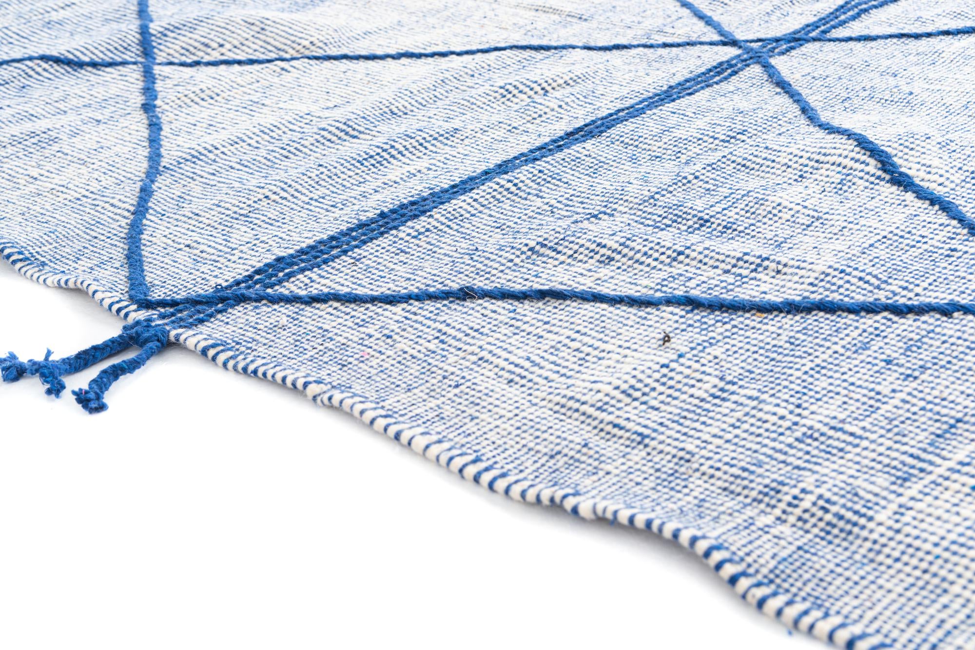 5' 2 x 9' 7 Hand Knotted Moroccan Wool Runner Rug